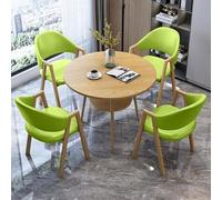 Ensemble table et chaises de conférence rondes modernes, solution de salle à manger compacte pour la cuisine et les petits espaces d'appartement