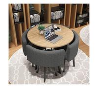 Ensemble table et chaises de conférence rondes rouges modernes - Mobilier de bureau élégant pour réunions, collaborations et espaces de travail - Design ergonomique durable et élégant