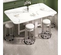 Ensemble table et chaises de cuisine pliables et extensibles pour 6 personnes - Meubles modernes de salle à manger, table et chaises pliantes peu encombrantes pour cuisine et salle à manger