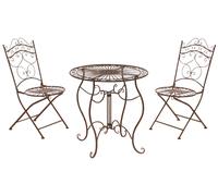 Ensemble Table Et Chaises De Jardin En Métal Marron Antique Marron