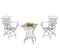 Ensemble Table Et Chaises De Jardin En Métal Vert Antique Vert