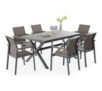 Ensemble table et chaises de jardin WINDY - Gris Gris G