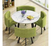 Ensemble table et chaises de négociation de bureau, petit modèle rond de style nordique, idéal pour salle de réception, bureau de vente, magasin, salle de conférence ou table basse de club.