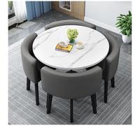Ensemble table et chaises de réception de bureau, design peu encombrant, idéal pour les petites salles de réunion et les espaces de vie à la maison