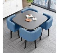 Ensemble table et chaises de réunion contemporaines pour bureau, réception, négociation d'entreprise et réunions de club, meubles peu encombrants pour petits espaces