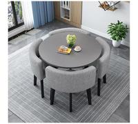 Ensemble Table et Chaises De Salle À Manger 4 Pièces, Ensemble De Table À Manger Moderne 5 Pièces, Plateau en Faux Marbre avec 4 Chaises en Cuir PU, Table De Cuisine,Cotton,80cm