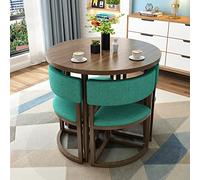 Ensemble table et chaises de salle à manger, 5 pièces, bureau de conférence rond pour petits espaces, étude, cuisine, café, salon, banquet, coin petit-déjeuner