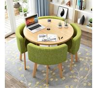 Ensemble table et chaises de salle à manger - 5 pièces - Moderne - Économie d'espace - Cuisine et salle à manger pour 4 personnes - Design rond/carré pour petits espaces et appartements