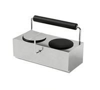 Ensemble table et chaises de salle à manger en acier inoxydable - Design minimaliste - Mobilier industriel commercial pour cafés et magasins de desserts