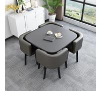 Ensemble Table et chaises de Salle à Manger en Bois pour 4 Personnes, mobilier Compact pour Cuisine, Salle de réunion ou Appartement, Combinaison Table et chaises pour négociations professio