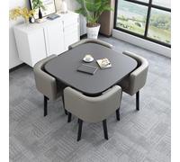 Ensemble Table et chaises de Salle à Manger en Bois pour 4 Personnes, mobilier Compact pour Cuisine, Salle de réunion ou Appartement, Combinaison Table et chaises pour négociations professio