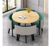 Ensemble table et chaises de salle à manger gris clair pour bureau, réception, salle de conférence, club, utilisation polyvalente, petite table basse et chaise, taille unique