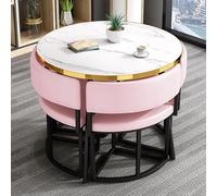Ensemble table et chaises de salle à manger - Meuble de réception moderne pour bureau, salon, cuisine, bar, balcon, bibliothèque et salle de billard - Design élégant noir
