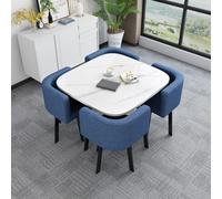 Ensemble table et chaises de salle à manger - Meubles ronds et carrés modernes pour la maison et le bureau - Élégant pour salle à manger, balcon, salon, magasin de desserts, hôtel