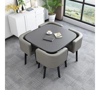 Ensemble table et chaises de salle à manger - Meubles ronds et carrés modernes pour la maison et le bureau - Élégant pour salle à manger, balcon, salon, magasin de desserts, hôtel