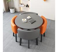 Ensemble table et chaises de salle à manger - Meubles ronds et carrés modernes pour la maison et le bureau - Élégant pour salle à manger, balcon, salon, magasin de desserts, hôtel
