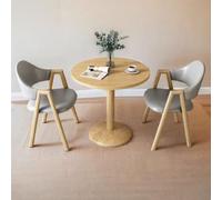 Ensemble table et chaises de salle à manger modernes du milieu du siècle pour deux avec pieds en métal et plateau en bois, parfait pour la maison et le bistrot