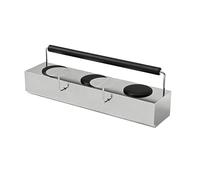 Ensemble Table Et Chaises De Salle À Manger Modernes en Acier Inoxydable, for Café, Magasin De Desserts, Banc D'attente en Métal Minimaliste avec Dossier, Mobilier Commercial Industriel(A)