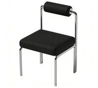 Ensemble Table Et Chaises De Salle À Manger Modernes en Acier Inoxydable, for Café, Magasin De Desserts, Banc D'attente en Métal Minimaliste avec Dossier, Mobilier Commercial Industriel(D)