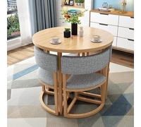 Ensemble table et chaises de salle à manger - Petite table ronde pliante pour négociation d'entreprise, réception, bureau, hôtel, pique-nique, mobilier de jardin, bureau à domicile