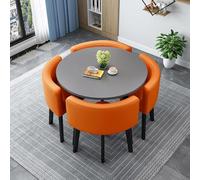 Ensemble table et chaises de salle à manger pour 4 personnes, table ronde/carrée, table de conférence, table de réception moderne pour bureau ou club, ensemble table et chaises pour négociations com
