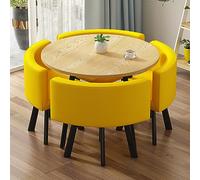 Ensemble table et chaises de salle à manger pour 4 petites tables rondes de 80 cm B16 - Ensemble de meubles de salle à manger au design moderne pour cuisine et salon