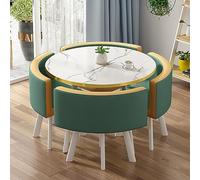 Ensemble table et chaises de salle à manger pour 4 petites tables rondes de 80 cm B16 Meubles de salle à manger Table et chaise Combo moderne pour la cuisine ou le bureau