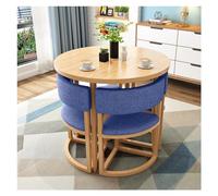 Ensemble table et chaises de salle à manger rondes - Mobilier compact peu encombrant pour réunions, séminaires et utilisation au bureau
