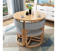 Ensemble table et chaises de salle à manger rondes modernes pour bureau, réception et négociation - Table ronde élégante et chaise - Combinaison pour espace de loisirs et balcon - Parfait pour le