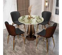 Ensemble table et chaises de salle à manger rondes pour salle de conférence et de négociation - Mobilier de salon de réception et de bureau - Petite table et chaises de salle à manger pour la maison