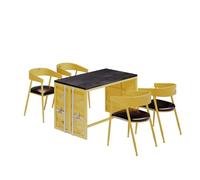 Ensemble table et chaises de style industriel pour salle de sport, salle de billard, café, bar et salon