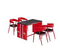 Ensemble table et chaises de style industriel pour salle de sport, salle de billard, café, bar et salon