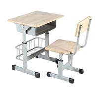 Ensemble Table Et Chaises D'étude Réglables en Tube d'acier De Qualité Supérieure for L'école Et La Maison - Conception Ergonomique for Les Élèves du Primaire Et du Secondaire(C)