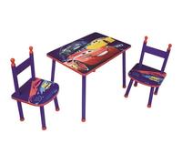 Ensemble table et chaises Disney Cars pour enfant - FUN HOUSE - À partir de 3 ans - MDF laqué - Rouge et bleu