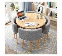 Ensemble Table Et Chaises Encastrables, De ConféRence Moderne Et 4 Chaises Table, Rond Carré Ensemble De, Doté de Pieds en Caoutchouc antidérapants(038,80cm/31.5in)