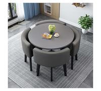 Ensemble Table Et Chaises Encastrables, De ConféRence Moderne Et 4 Chaises Table, Rond Carré Ensemble De, Doté de Pieds en Caoutchouc antidérapants(026,90cm/35.4in)