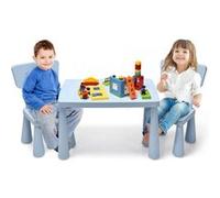 ensemble table et chaises giantex pour enfants pour jouer, manger, dessiner, apprentissage pour enfants 1 à 7 ans bleu Bleu G
