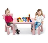 ensemble table et chaises giantex pour enfants pour jouer, manger, dessiner, apprentissage pour enfants 1 à 7 ans rose G