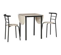 HOMCOM - Ensemble Table et 2 Chaises - MDF - 120x60x75cm - Chêne