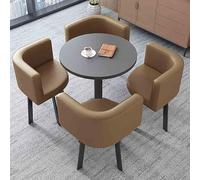 Ensemble table et chaises marron pour bureau, hôtel, hall d'entrée, salle à manger, salle de conférence, table basse, salon, balcon, café, salle de pause, solution de mobilier polyvalent