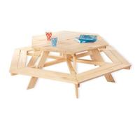 Ensemble Table Et Chaises Pinolino Nicki 6 Places Bois Massif L 162 X P 162 X H 50
