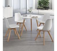 Ensemble table et chaises pour 4 personnes, idéal pour salle de réception, club, petite salle de conférence, cuisine, table basse de 80 cm.