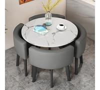 Ensemble table et chaises pour 4 personnes, rondes/carrées, convient pour cuisine, salle à manger, salle de réception, club, négociation d'affaires, salle de conférence