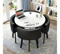 Ensemble Table et chaises pour 4 Personnes, Table de conférence Moderne avec chaises rembourrées, mobilier Gain de Place pour Bureau, Salle de réception, café ou Appartement. 80cm//31.5inch B