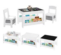 Ensemble Table et Chaises pour Enfants - Tableau Noir Réversible - Pour divers endroits - Blanc