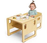 Ensemble Table et chaises pour Tout-Petits, mobilier pour Enfants pour Jouer, Manger et bricoler, mobilier Montessori pour Enfants de 1 à 3 Ans