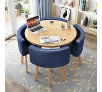 Ensemble table et chaises rondes 4 pièces, gain de place, 80 cm (31,5 po), idéal pour le salon, le balcon, un café, une salle de pause, la réception d'un bureau, un club ou une petite salle de réunion