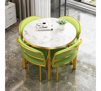 Ensemble table et chaises rondes avec cadre en métal solide, idéal pour le bureau, le hall d'hôtel et les salles à manger