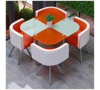 Ensemble Table et Chaises Rondes/Carrées, Ensemble De Meubles De Salle À Manger pour La Maison, Table À Manger De Cuisine Moderne pour La Cuisine, Le Bar, Le Balcon,10