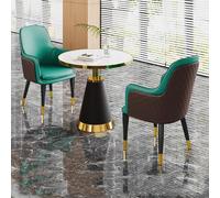 Ensemble table et chaises rondes compactes pour bureau, salon d'hôtel et réception d'affaires, idéal pour les réunions et les négociations
